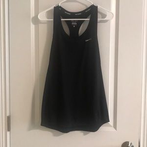Nike Dri-Fit Black Running Racerback Tank - Large